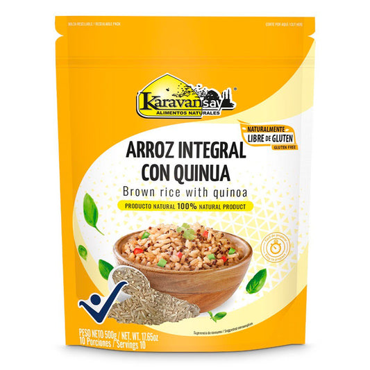 ARROZ INTEGRAL CON QUINUA DOY PACK KARAVANSAY 500 GR