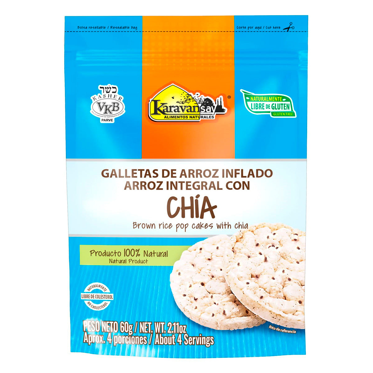 GALLETAS DE ARROZ CON CHIA KARAVANSAY 60 GR