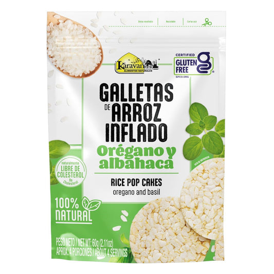 Galleta arroz orégano albahaca x 60 grs Karavansay