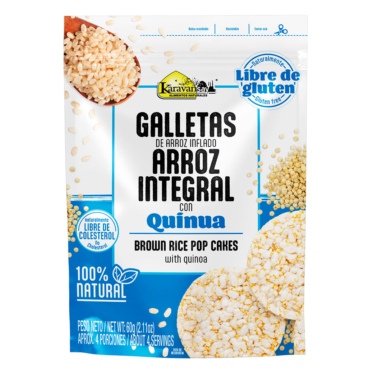 GALLETAS DE ARROZ INT + QUINUA DOY KARAVANSAY 60 GR