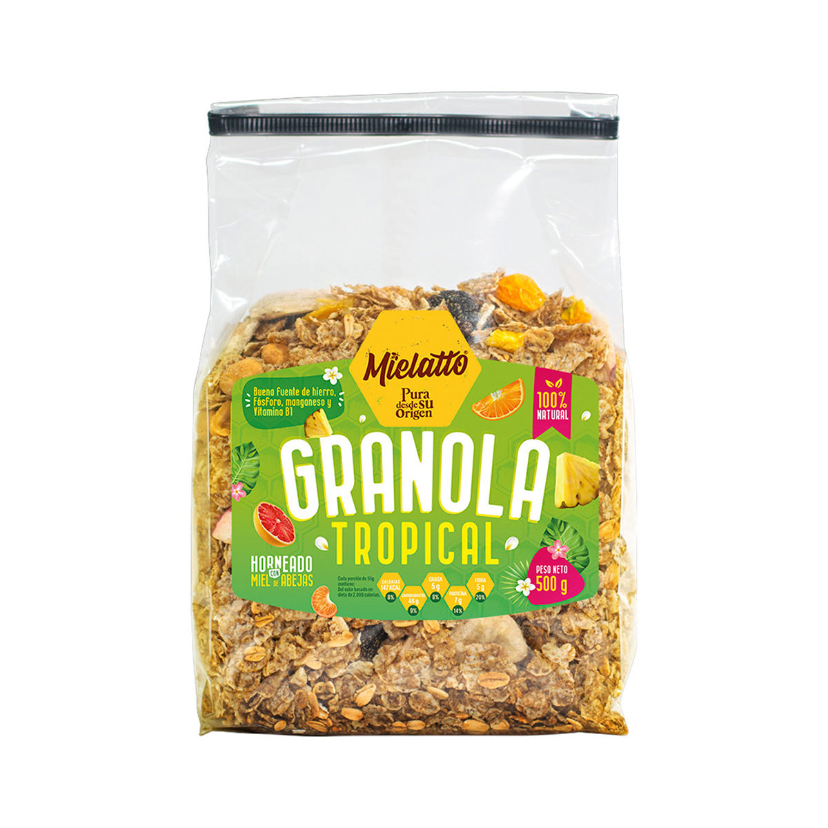 GRANOLA TROPICAL MIELATTO X 500 GRS