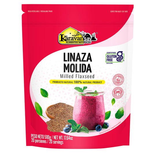 LINAZA MOLIDA DOY PACK KARAVANSAY 500 GR