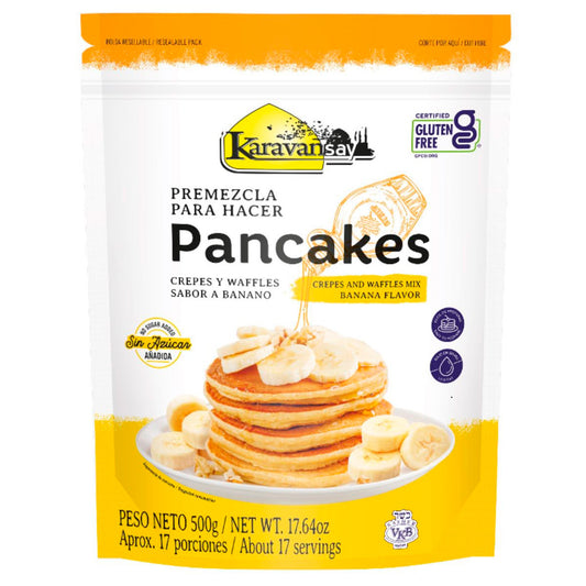 PREMEZCLA BANANO PARA PANCAKES KARAVANSAY 500 GR