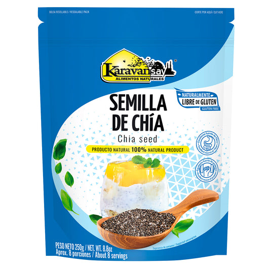 CHIA EN SEMILLA DOY PACK KARAVANSAY 250 GR