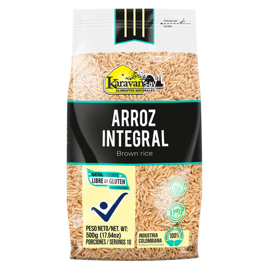 ARROZ INTEGRAL BOLSA BOPP KARAVANSAY X 500 GRS