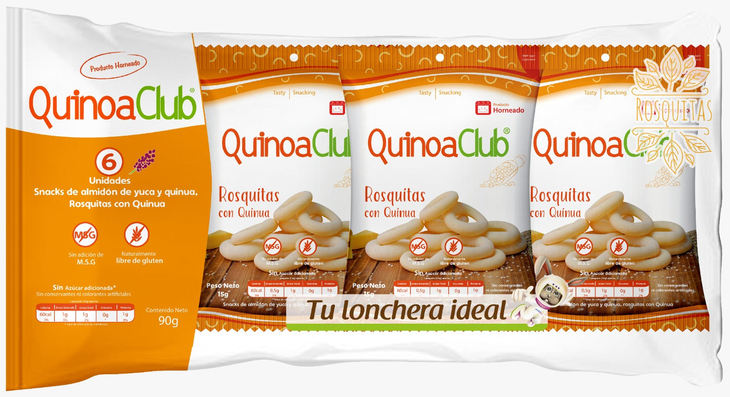 QUINOA CLUB ROSCAS NATURAL * 6 UNIDADES