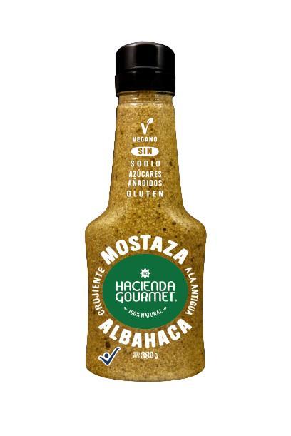 MOSTAZA ALBAHACA HACIENDA GOURMET X 380 GRS