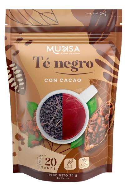 MUNSA TE NEGRO CON CACAO X26GRS/20 SOBRES